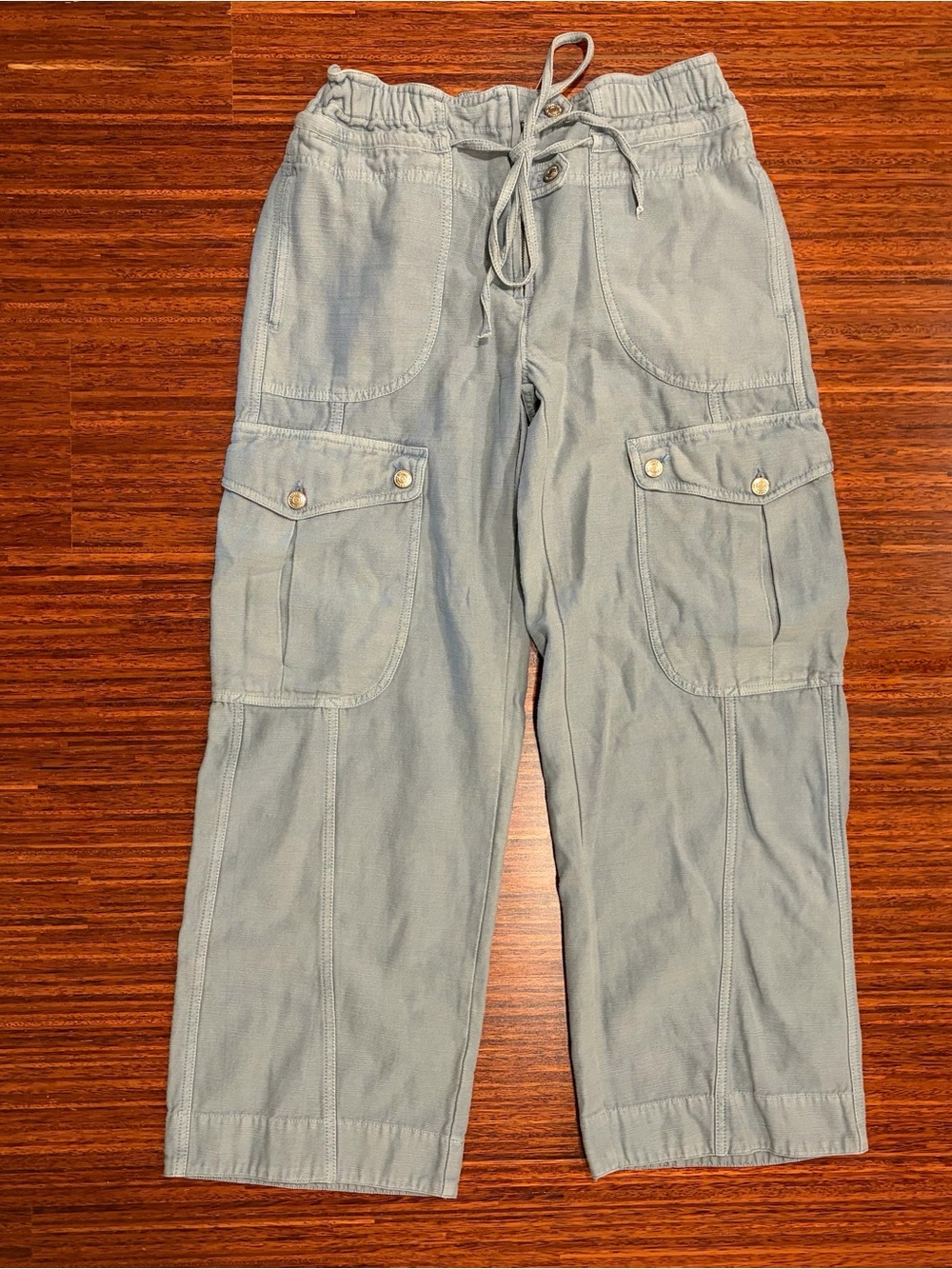 FREE PEOPLE We The Free Park Ave Pants Blue Gray Sz S